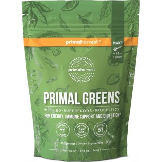 Super Greens Powder, w/+50 Greens Superfood Chlorella, Probiotics