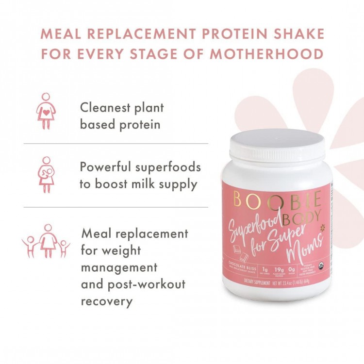 Boobie Body Superfood Protein Shake for Moms, Pregnancy Protein Powder, Lactation Support to Increase Milk Supply