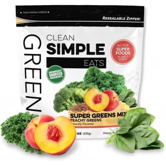 Clean Simple Eats Peachy Greens Powder Mix, Gluten Free