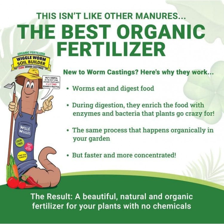 100% Pure Organic Worm Castings - Organic Fertilizer for Houseplants