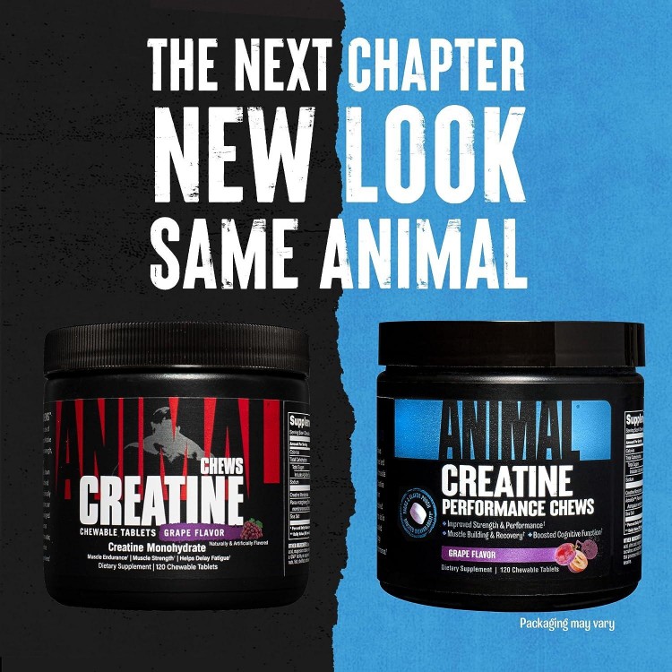 Animal Creatine Chews Tablets - Enhanced Creatine Monohydrate with AstraGin to Improve Absorption