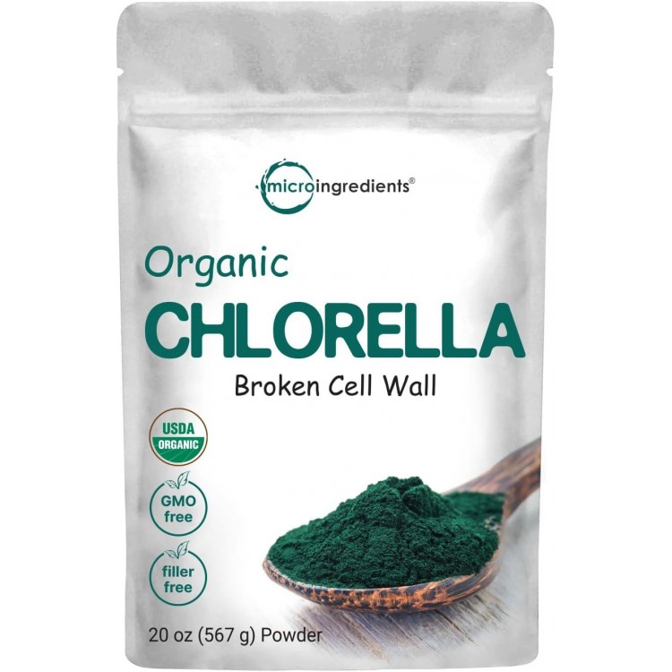 Micro Ingredients Organic Chlorella Powder, Rich in Protein & Vitamins