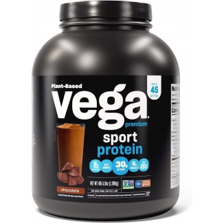 Vega Sport Premium Vegan Protein Powder, Chocolate - 30g Plant Based Protein, Low Carb