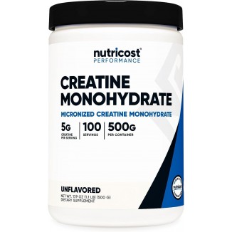 Nutricost Creatine Monohydrate Micronized Powder 500G, 5000mg Per Serv (5g)