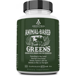 Greens Powder Capsules, Superfood Greens & Reds Blend With Spirulina