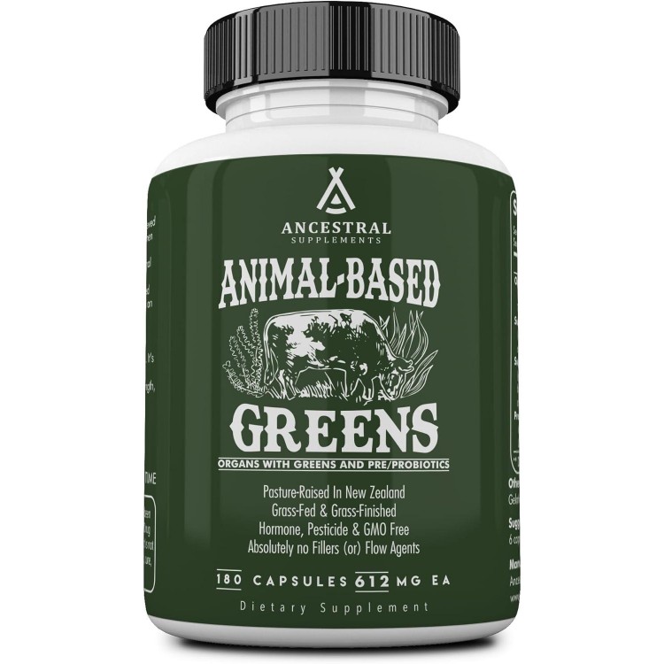 Greens Powder Capsules, Superfood Greens & Reds Blend With Spirulina