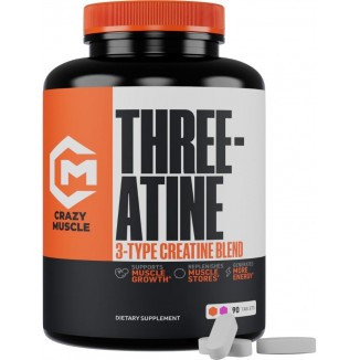 Creatine Pills - 5g 3X Pure Creatine Monohydrate Pills - Pre Workout Bulk Muscle Mass Gainer