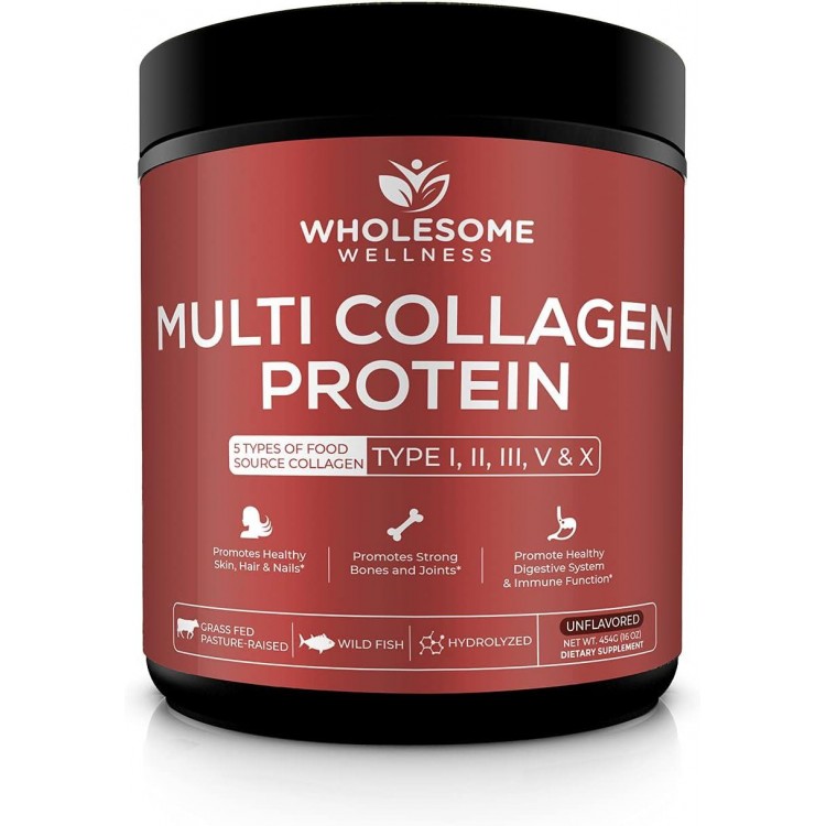 Multi Collagen Protein Powder Hydrolyzed (Type I II III V X) 