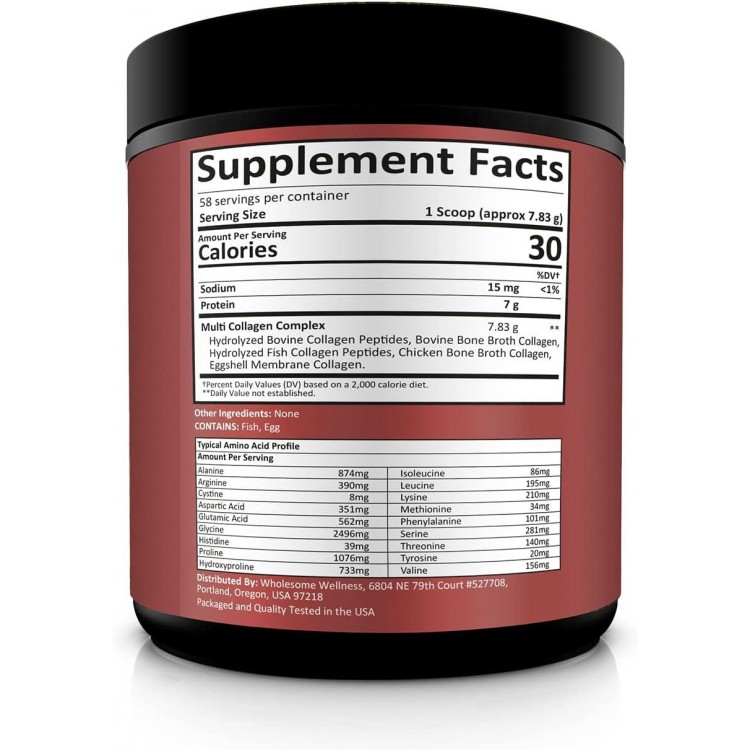 Multi Collagen Protein Powder Hydrolyzed (Type I II III V X) 