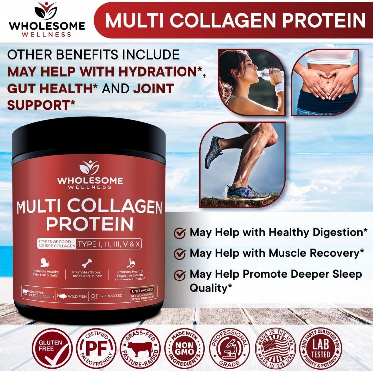 Multi Collagen Protein Powder Hydrolyzed (Type I II III V X) 