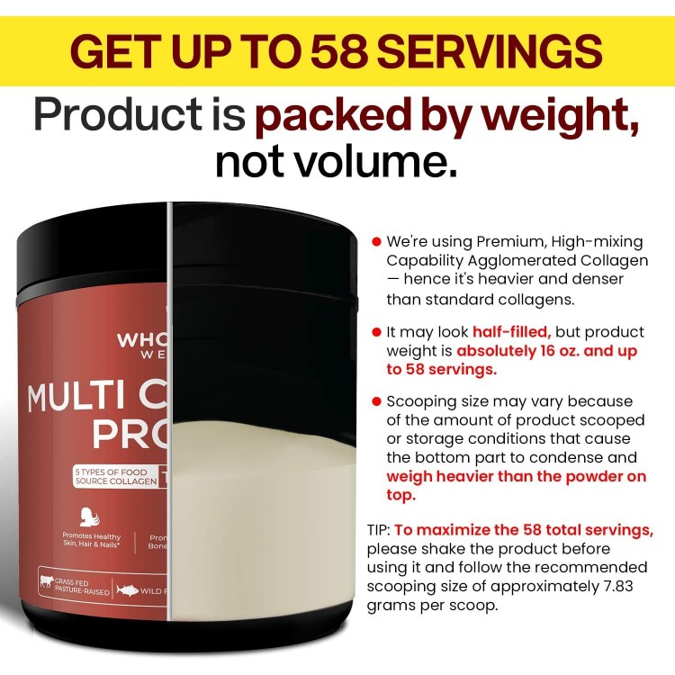 Multi Collagen Protein Powder Hydrolyzed (Type I II III V X) 