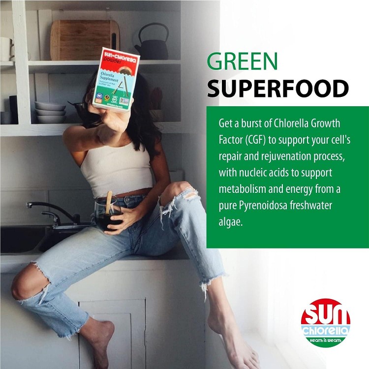 Chlorella 500mg Whole Body Wellness Green Algae Superfood Supplement