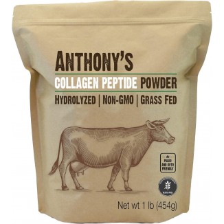 Anthony's Collagen Peptide Powder,  Pure Hydrolyzed, Unflavored, Non GMO