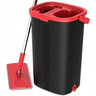 Flat Floor Mop and Bucket Set for Professional Home Floor Cleaning System