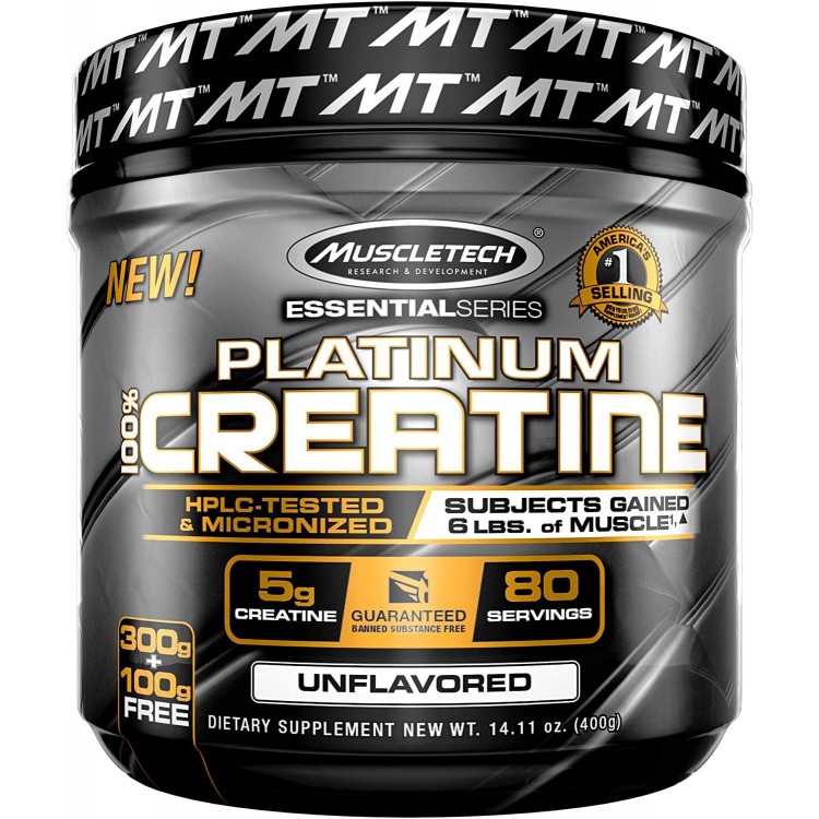 Creatine Monohydrate Powder | MuscleTech Platinum | Pure Micronized | Muscle Recovery