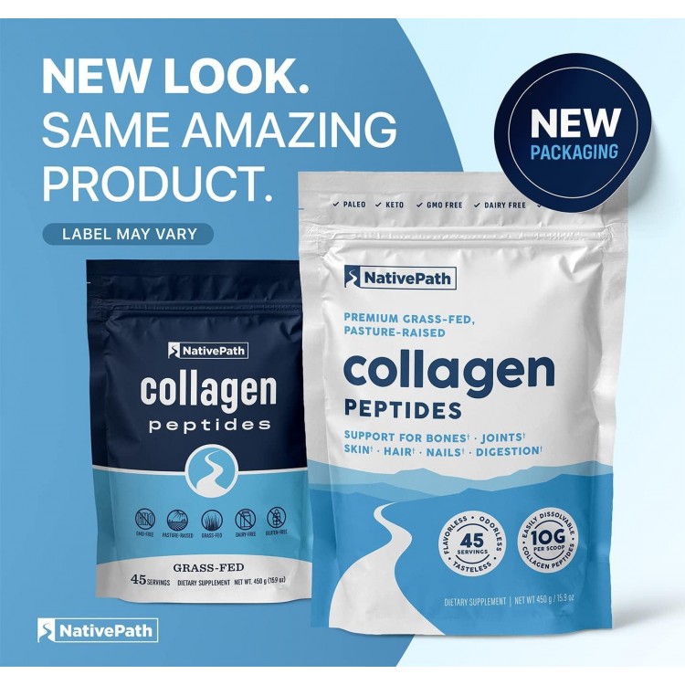 NativePath Collagen Peptides Protein - Hydrolyzed Type 1 & 3 Collagen Powder