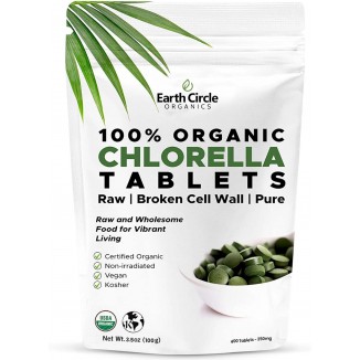 Premium Chlorella Tablets, Kosher, Pure Chlorella Algae raw superfood