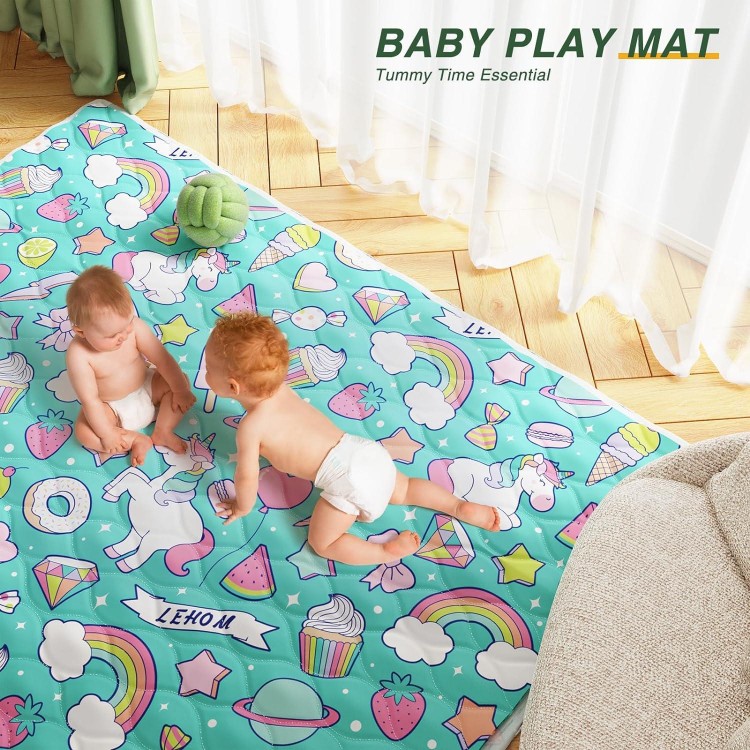 LEHOM Baby Play Mat , Non-Slip Washable Baby Play Mat Baby Playmat Floor Mat 