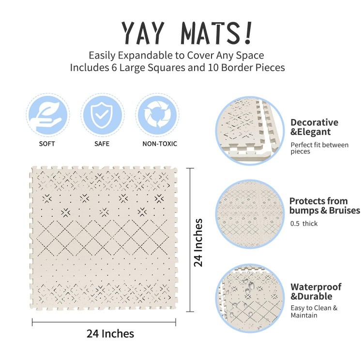 Yay Mats Stylish Extra Large Baby Play Mat