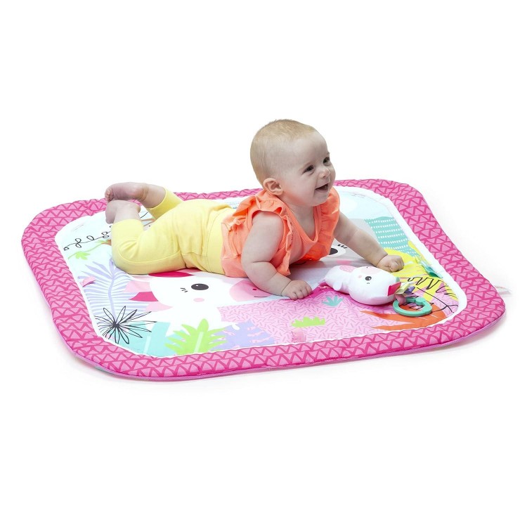 Bright Starts Unicorn Crew Baby Activity Gym & Play Mat with Taggies, Newborn and up