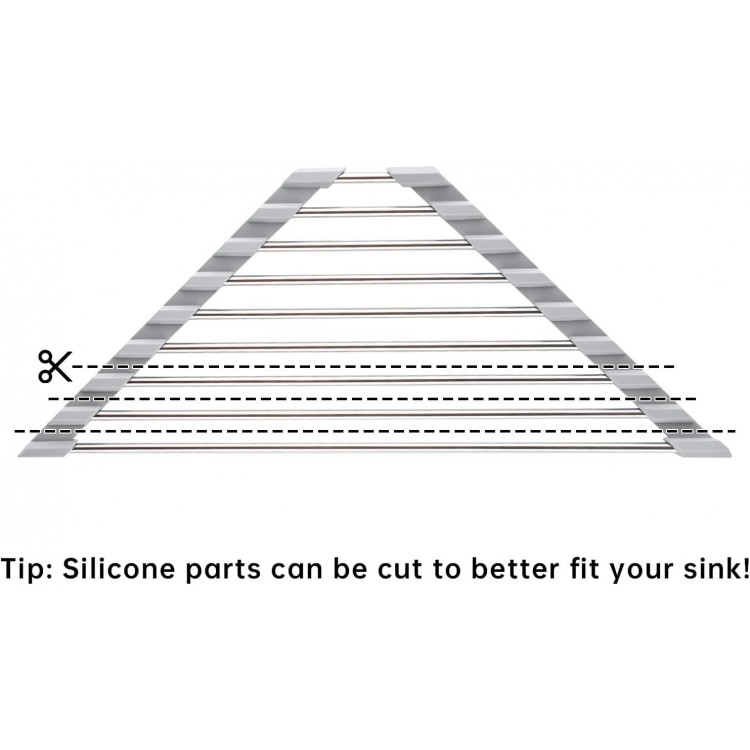 Tomorotec Triangle Roll-Up Dish Drying Rack for Sink Corner Small Foldable