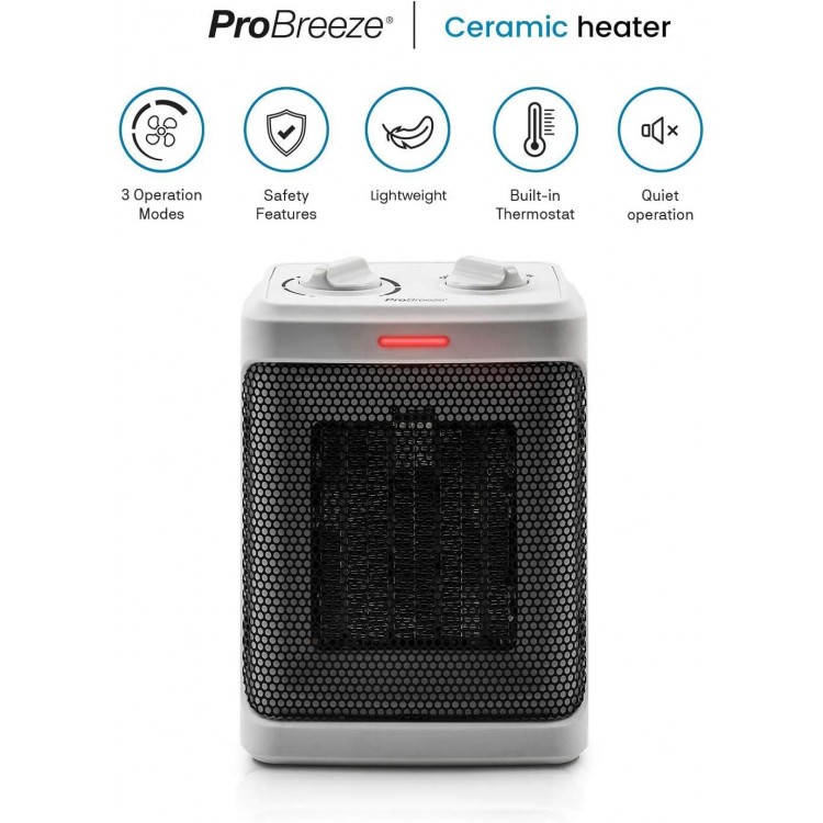 Pro Breeze Space Heater – 1500W Portable Electric Heater for Indoor Use