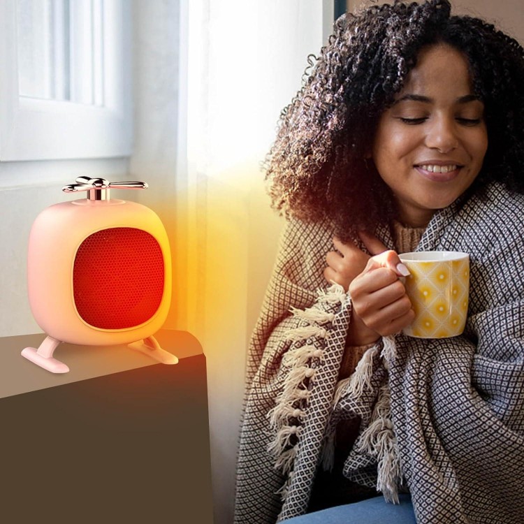Portable Mini Space Heater - Quiet Electric Overheating Protection