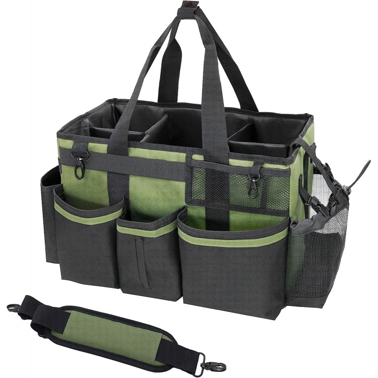 SCAVATA Cleaning Caddy Supplies Organizer with Handle & Shoulder Straps