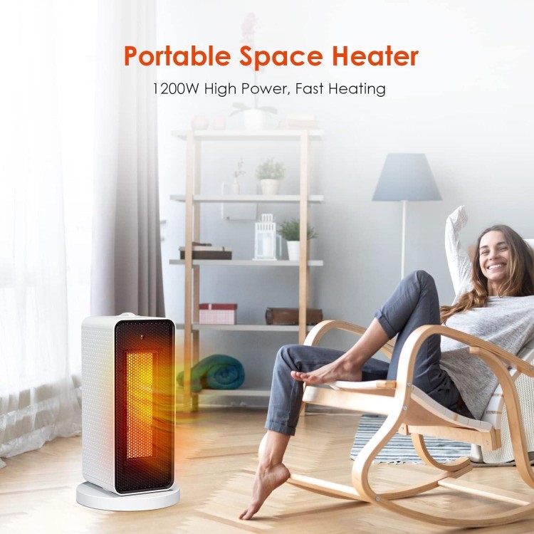 Qoosea Indoor Electric Space Heater - Oscillation - Portable Ceramic Heater