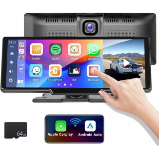Portable Car Radio Apple Carplay Wireless Car Stereo Receiver 9.3 inch Apple car Play Display Screen GPS Navigation