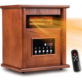 1500W Electric Infrared Space Heater, Quartz Heater for Indoor Use