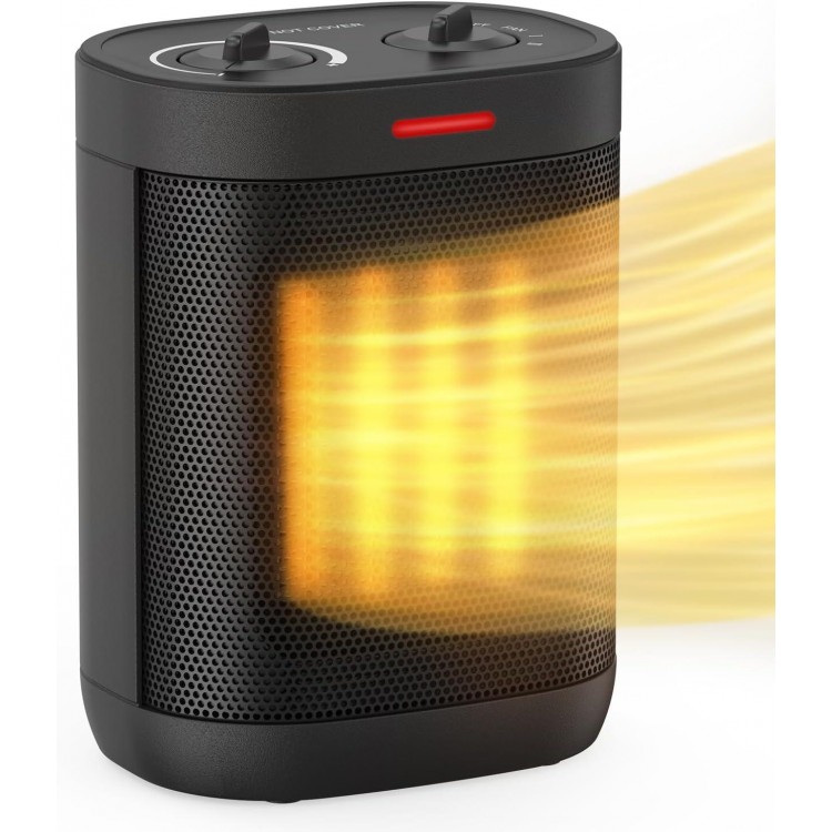 Space Heaters for Indoor Use, Portable 1500W/900W PTC Ceramic Space Heater