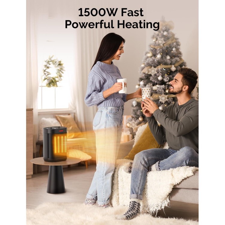 Space Heaters for Indoor Use, Portable 1500W/900W PTC Ceramic Space Heater