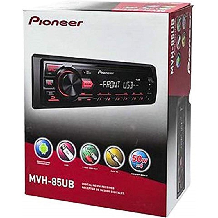 Pioneer MVH-85UB Digital Media Car Stereo Receiver , USB , Auxiliary , MP3 Playback , Mixtrax , Media App Control 