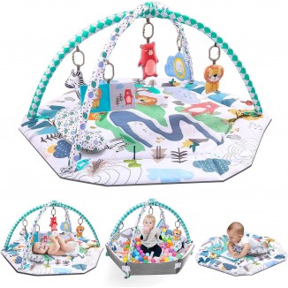 Bellababy Tummy Time Mat, 10-in-1 Baby Gym Activity Play Mat & Ball Pit