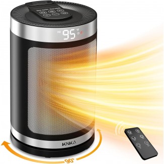 KNKA Space Heaters for Indoor Use, Portable Heater with Thermostat