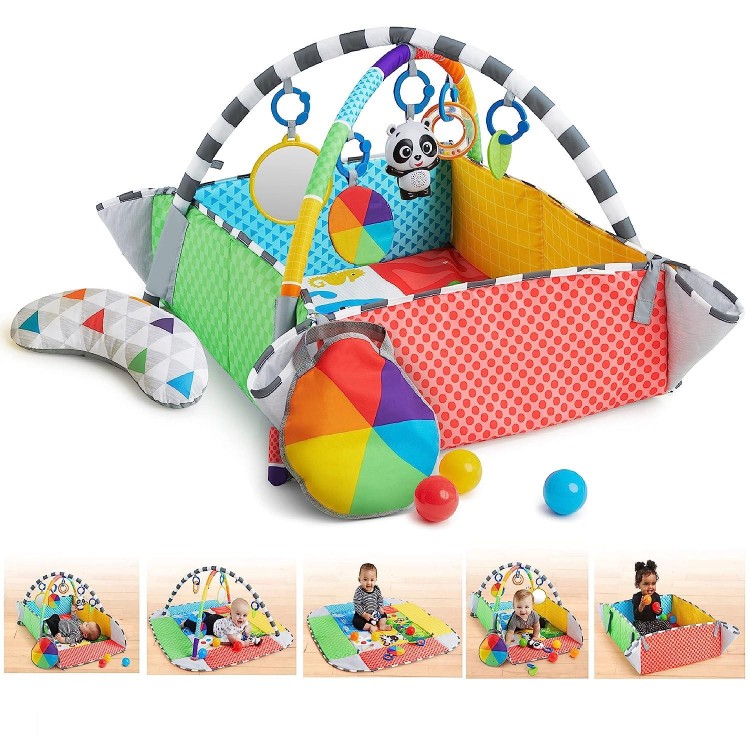 Baby Einstein Patch's Playspace Activity Play Mat & Ball Pit Gym with Music