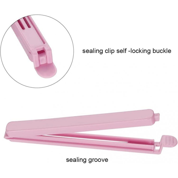 Semjikoy 30 Pack Sealing Clip Bag Plastic Bag Sealing Clips Snack Bag