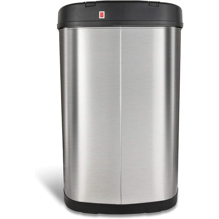 Automatic Touchless Motion Sensor Oval Trash Can ,Stainless Steel