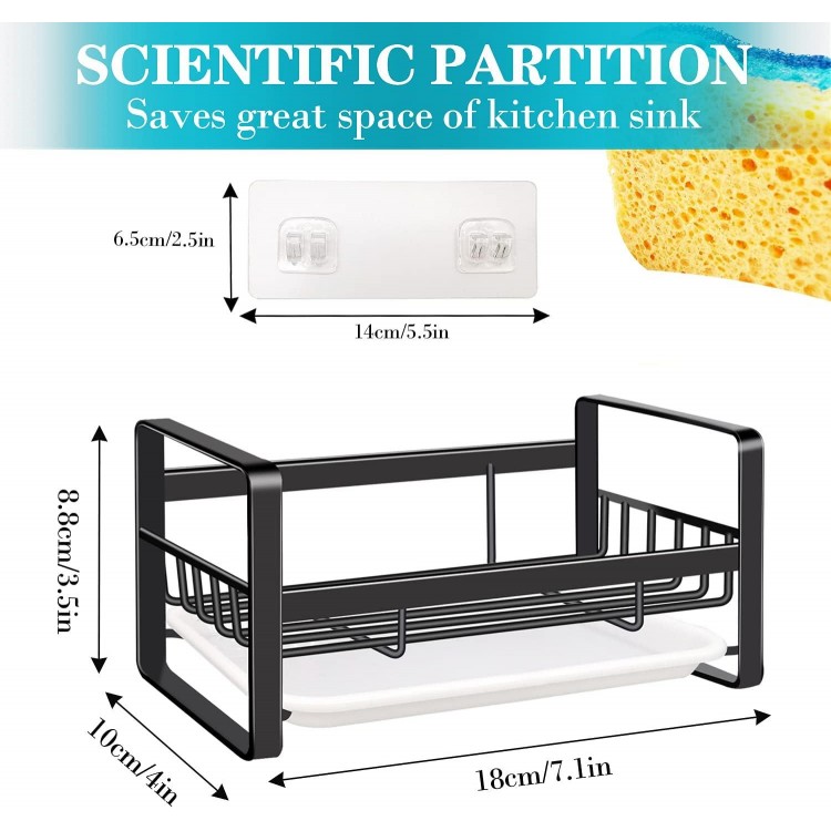 VANTEN Kitchen Sink Caddy Sponge Holder Sink Organizer