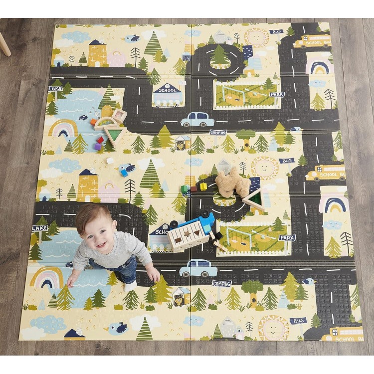 Regalo Play Mat, Foldable & Reversible, Waterproof, Bonus Kit, Includes Travel Case With Carry Strap