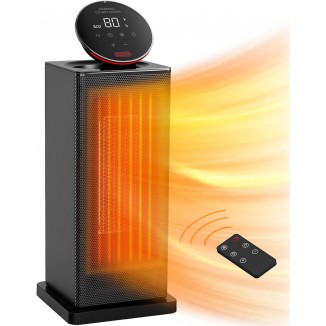 Space Heater,1500w Oscillating Heater For Indoor Use With Eco Thermostat