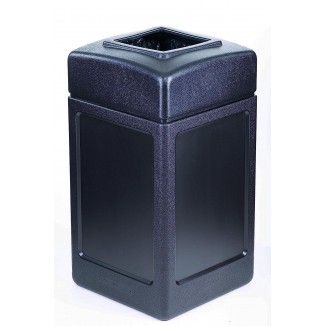 Zone Open-Top Indoor/Outdoor Square Large Waste Trash Container Bin