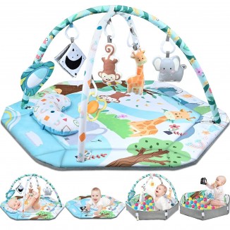 Baby Gym Play Mat, Washable Baby Activity Play Mat