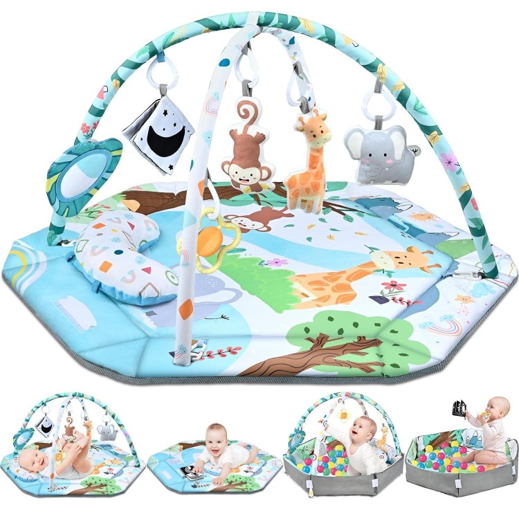 Baby Gym Play Mat, Washable Baby Activity Play Mat