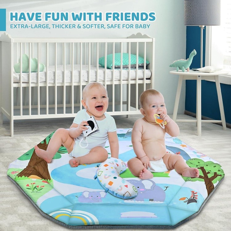 Baby Gym Play Mat, Washable Baby Activity Play Mat