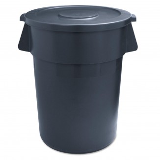 Boardwalk 32Glwrgra Round Waste Receptacle Lldpe 32 Gal Gray