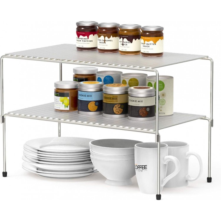 WOSOVO Kitchen Cabinet Organizer and Storage Shelves Stackable Expandable