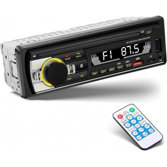 Single Din Car Stereo Bluetooth Car Radio, Car Audio with Handsfree and App Control