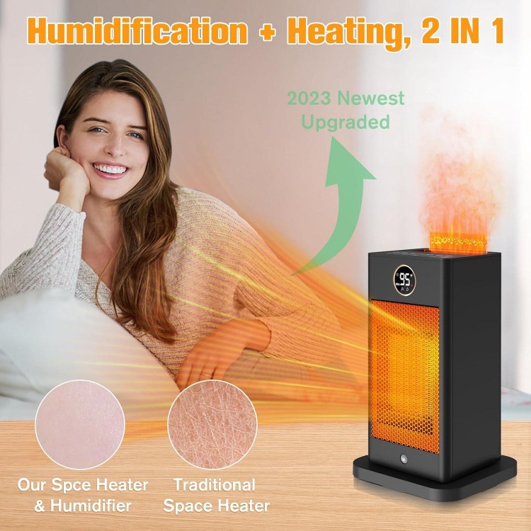 Space Heaters for Indoor Use,2023 Upgraded PTC Portable Mini Space Heaters